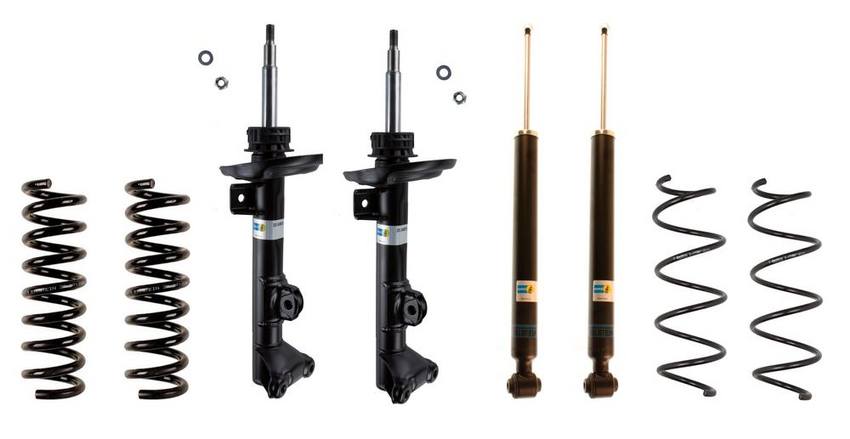 Mercedes Suspension Strut and Shock Absorber Assembly Kit - Front and Rear (Heavy Duty Version for Standard Suspension) (B4 OE Replacement DampMatic) 204323300064 - Bilstein 3817667KIT